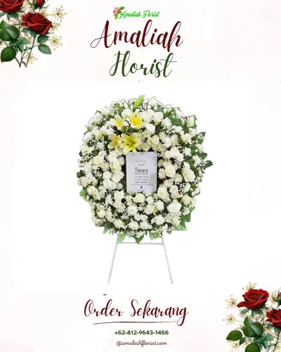 Krans Bunga Duka Cita di Bergas Kidul